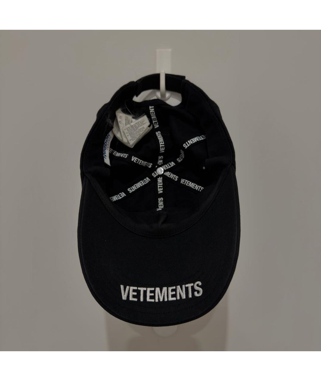 VETEMENTS Черная хлопковая кепка, фото 3