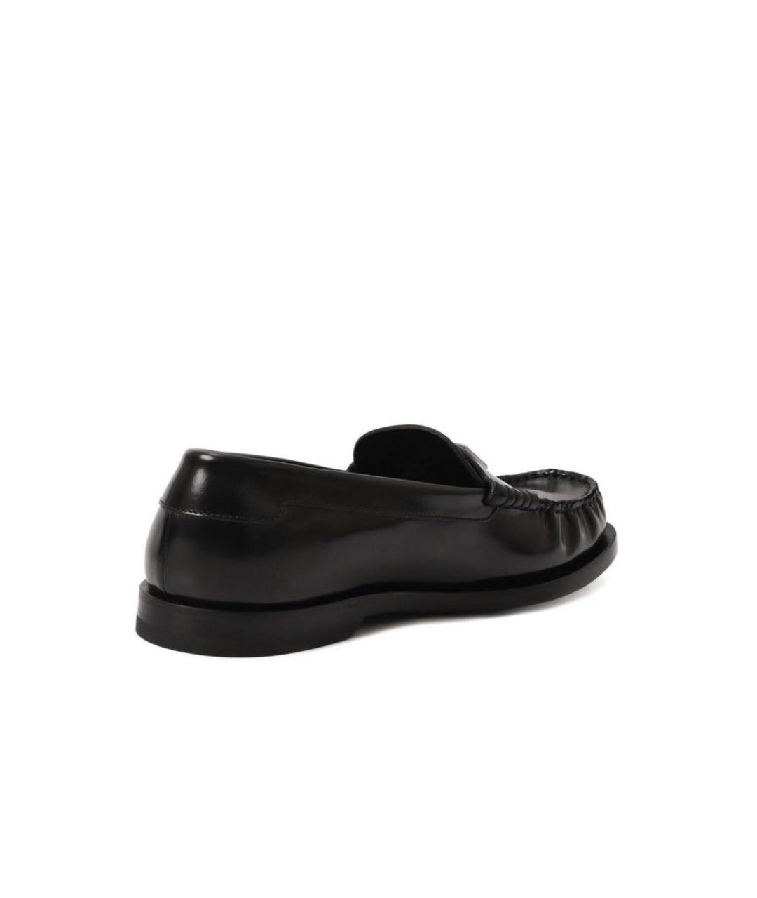 DOLCE&GABBANA Черные кожаные лоферы, фото 5