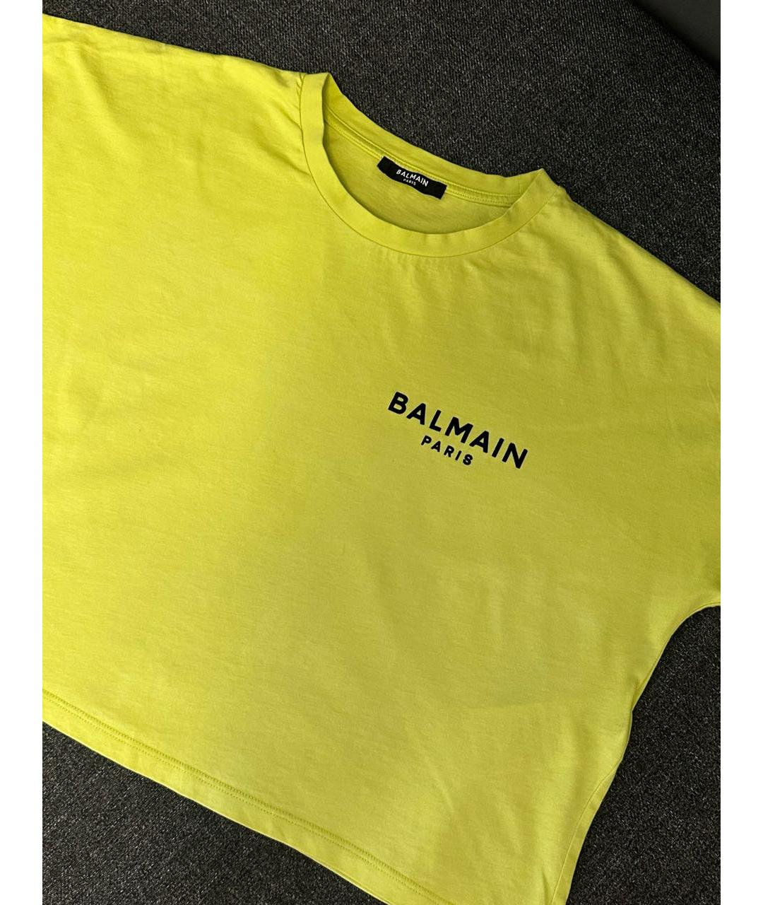 BALMAIN Желтая футболка, фото 2