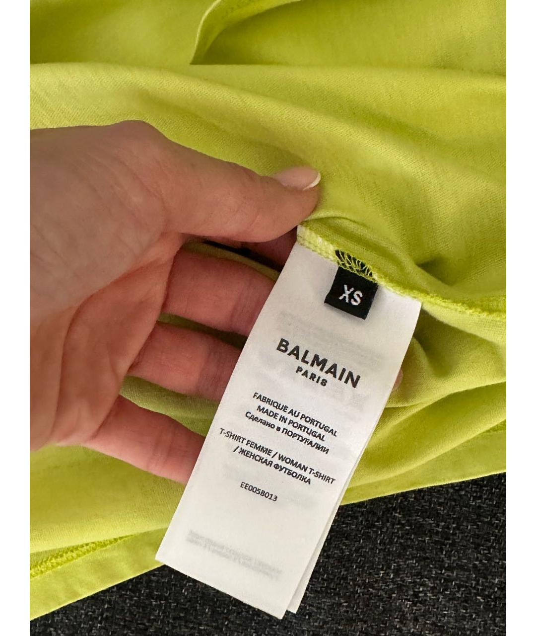 BALMAIN Желтая футболка, фото 4