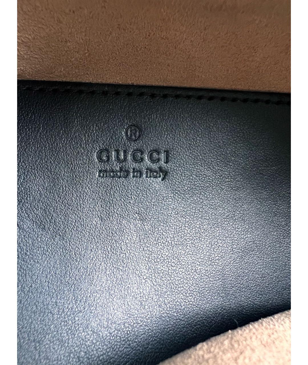 GUCCI Черная кожаная сумка через плечо, фото 8