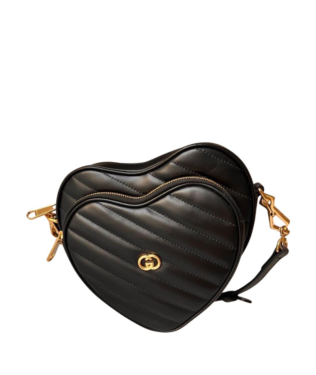 GUCCI Черная кожаная сумка через плечо, фото 1