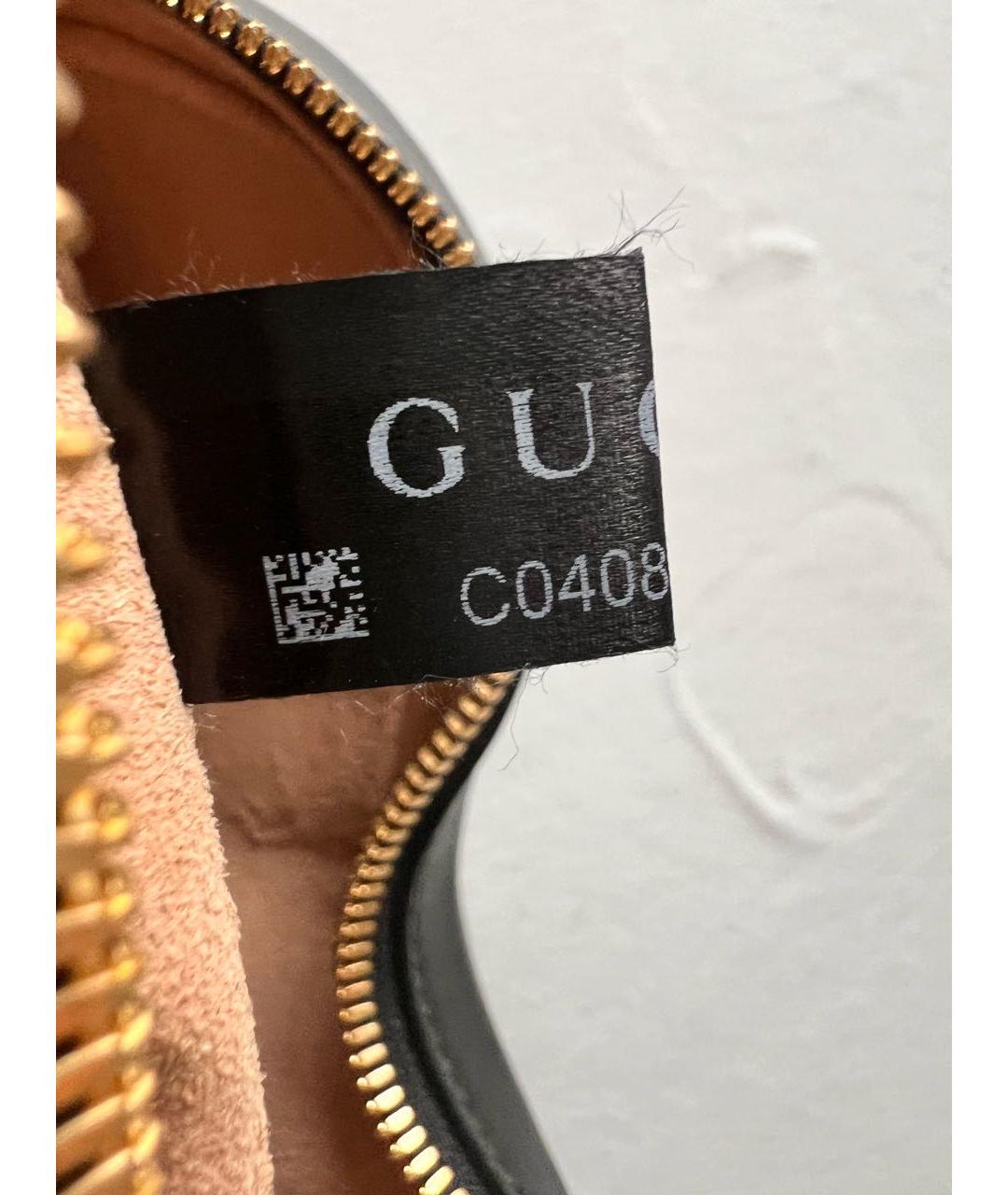 GUCCI Черная кожаная сумка через плечо, фото 7