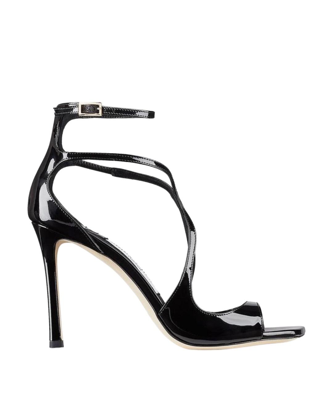 JIMMY CHOO Черные босоножки из лакированной кожи, фото 1