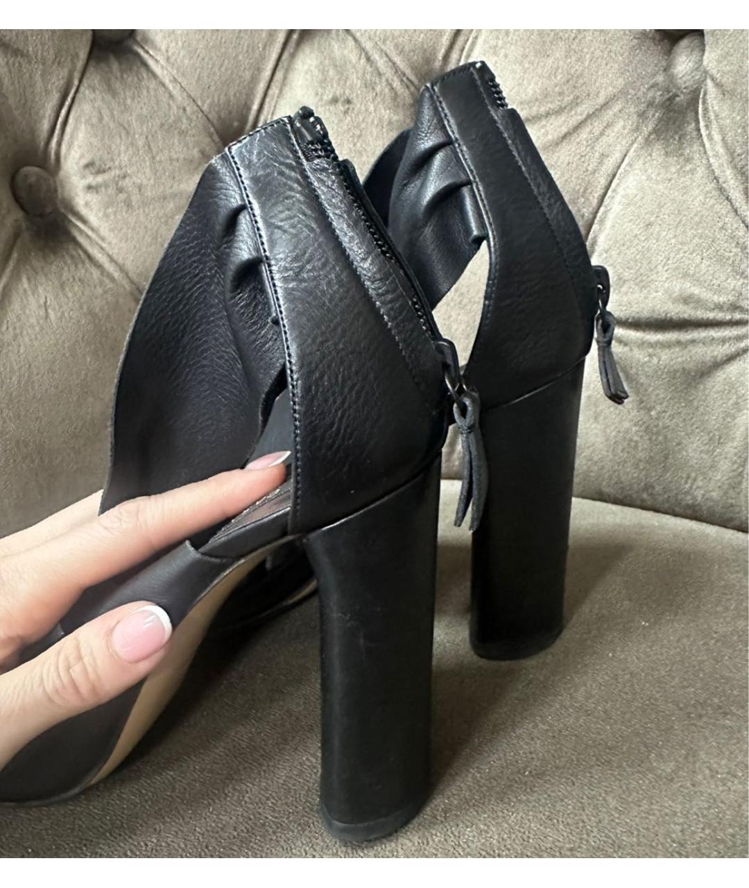 CASADEI Черные кожаные ботильоны, фото 6