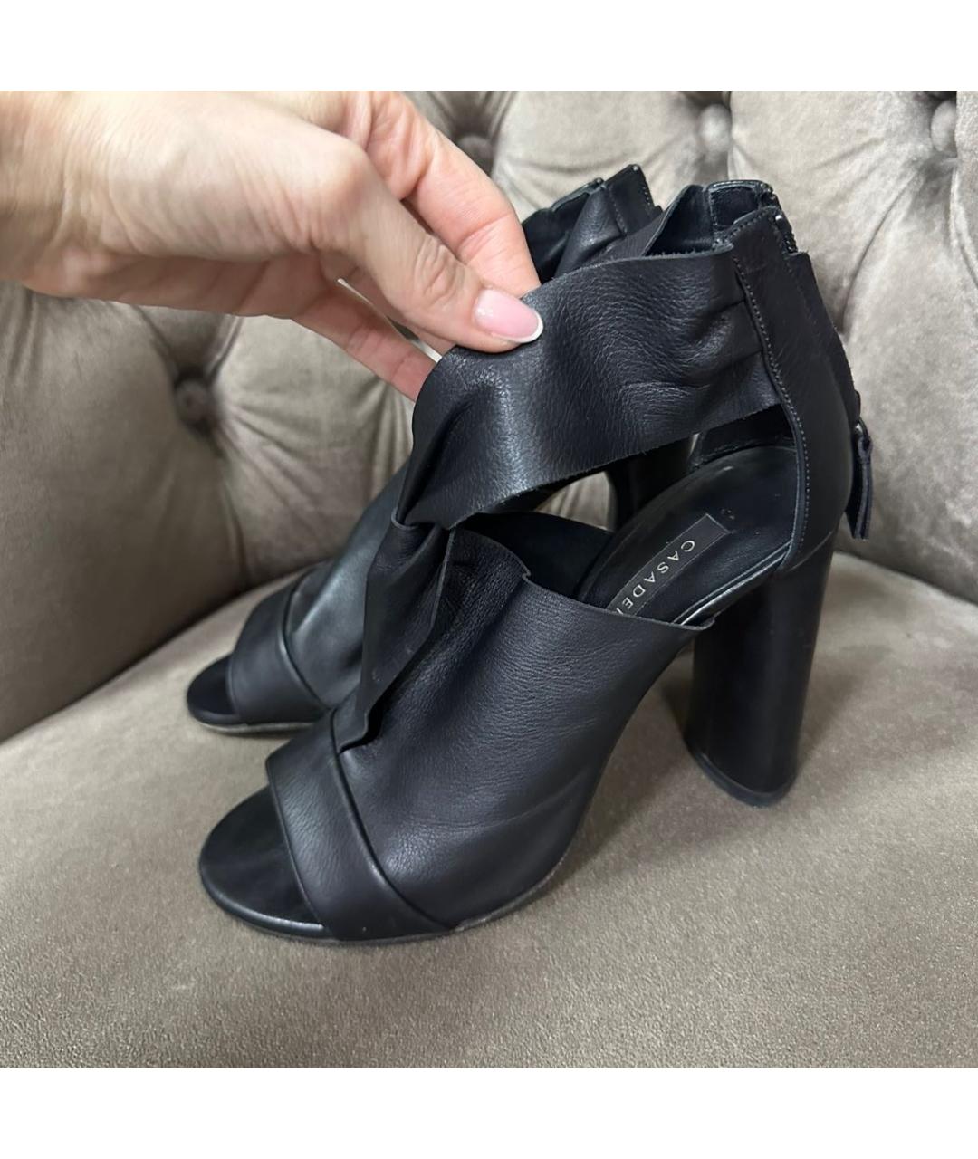 CASADEI Черные кожаные ботильоны, фото 2
