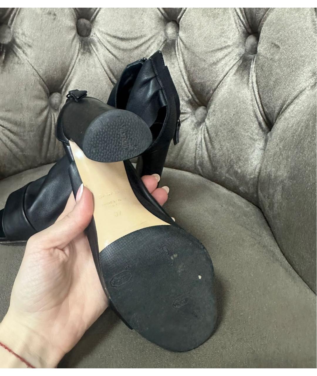 CASADEI Черные кожаные ботильоны, фото 4