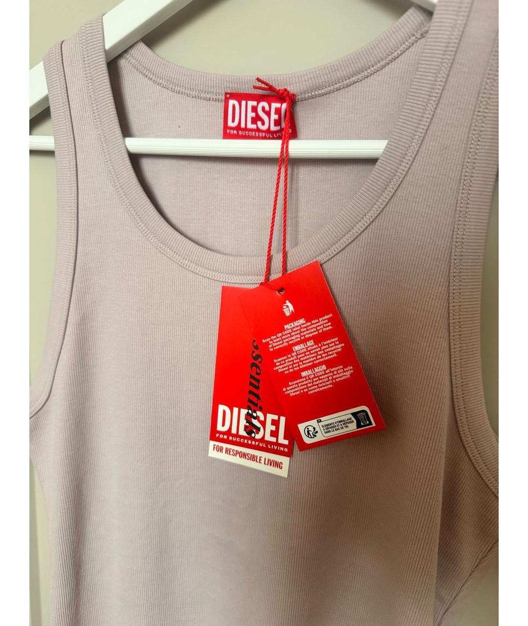DIESEL Розовая хлопковая майка, фото 2