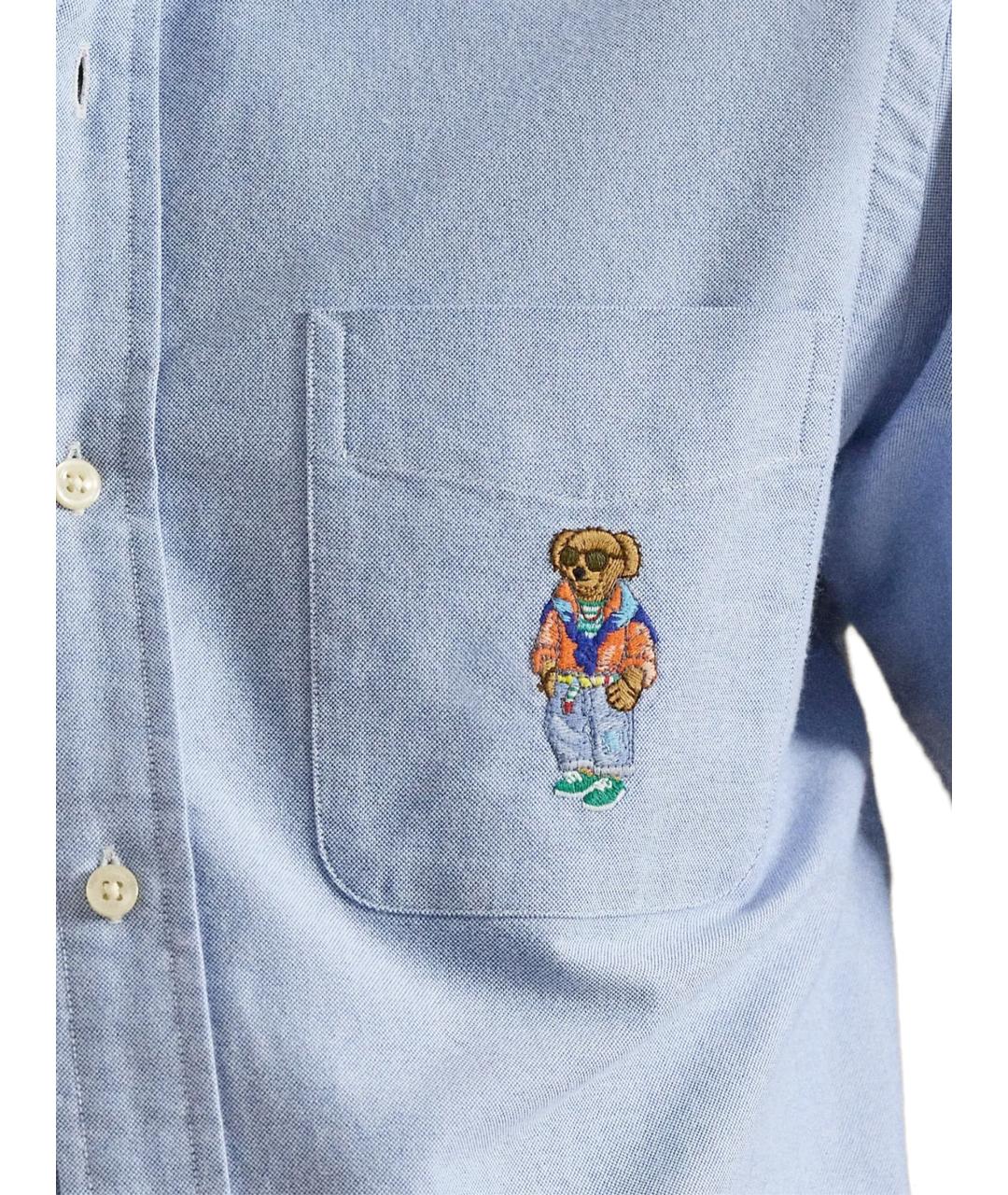 POLO RALPH LAUREN Голубая хлопковая кэжуал рубашка, фото 2