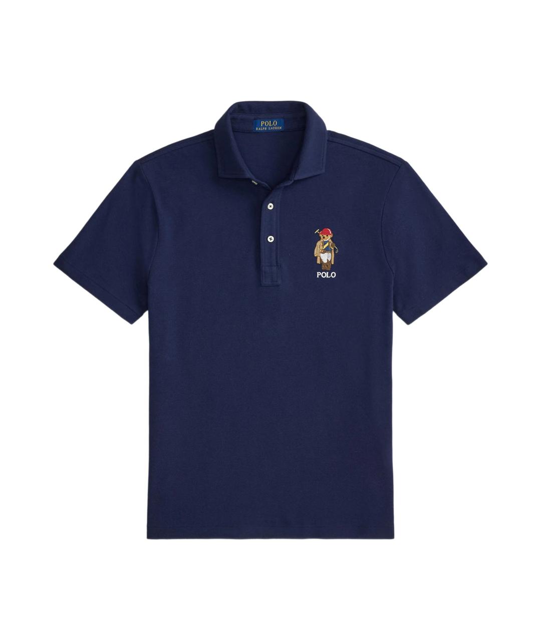 POLO RALPH LAUREN Синее хлопковое поло с коротким рукавом, фото 1