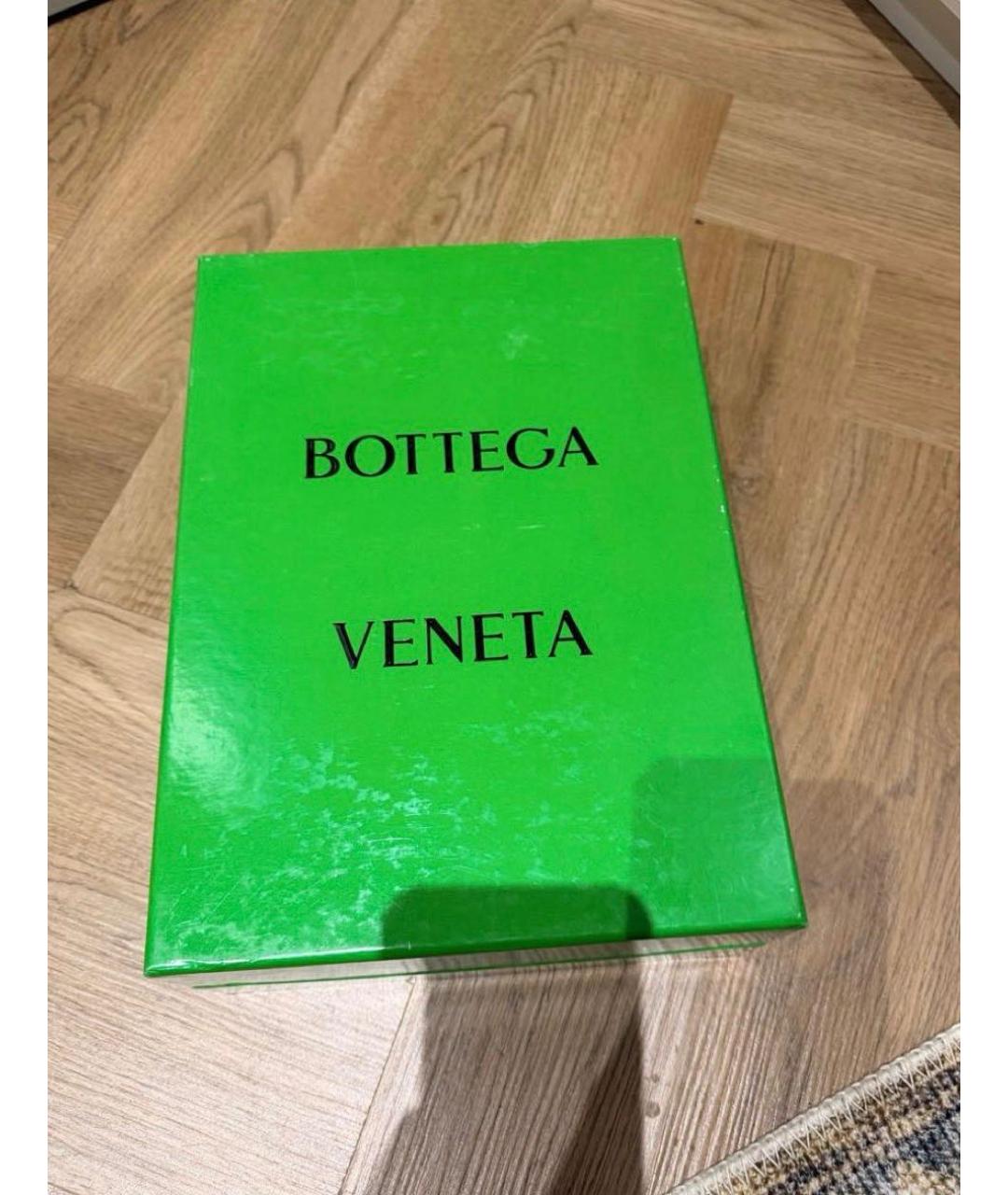 BOTTEGA VENETA Черные кожаные босоножки, фото 8