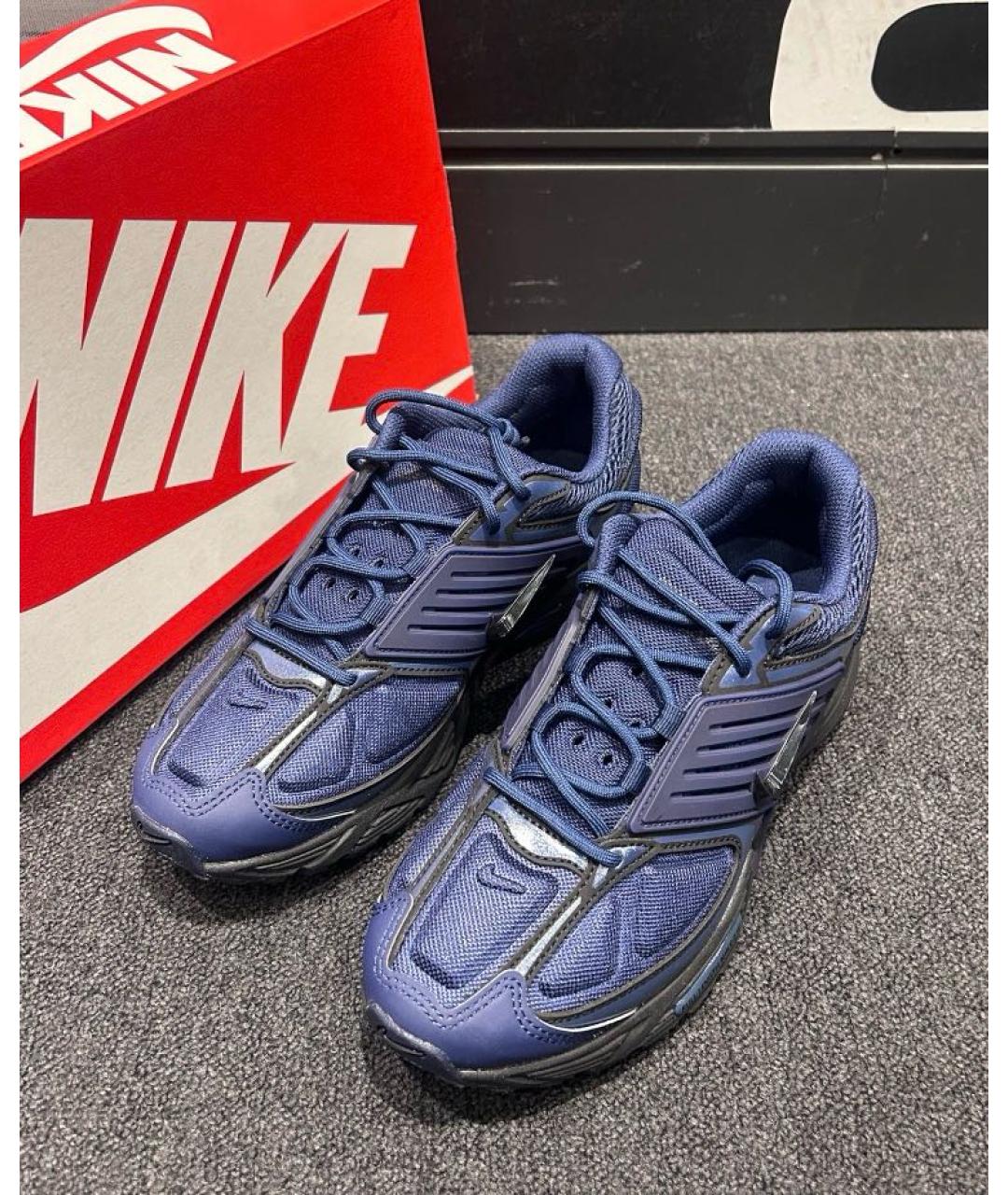 NIKE Темно-синие текстильные низкие кроссовки / кеды, фото 6