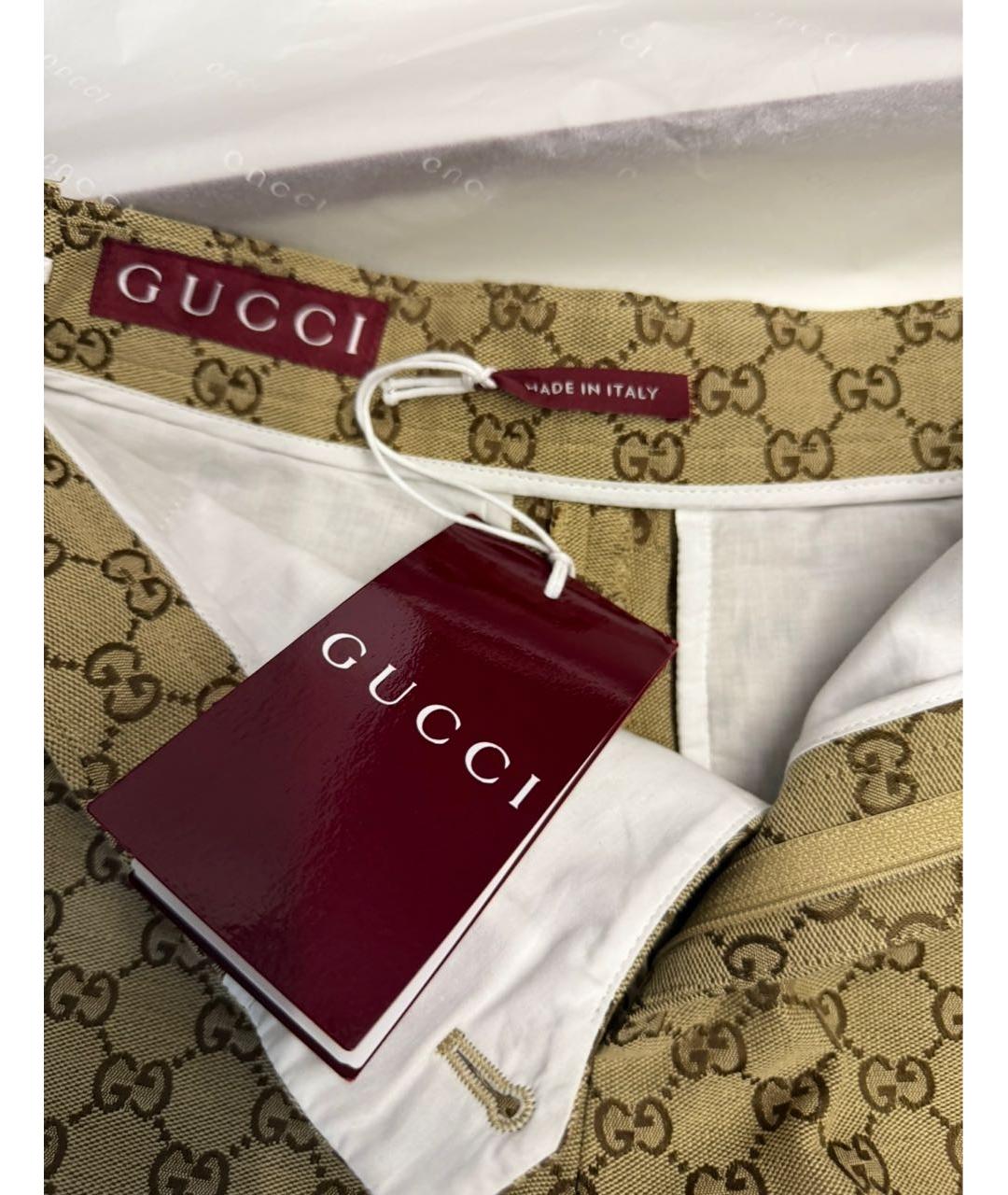 GUCCI Бежевые шорты, фото 4