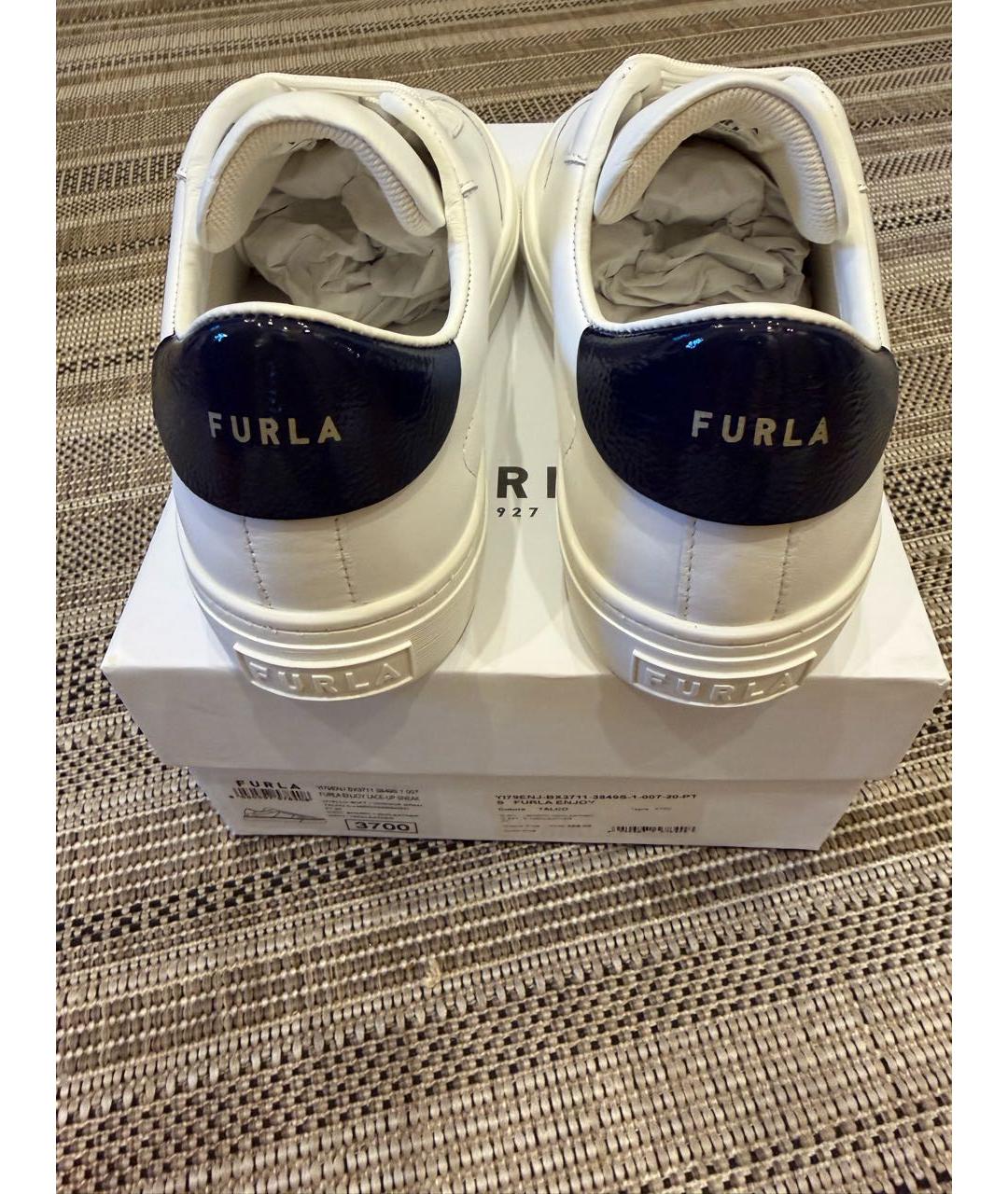 FURLA Белые кеды из искусственной кожи, фото 3