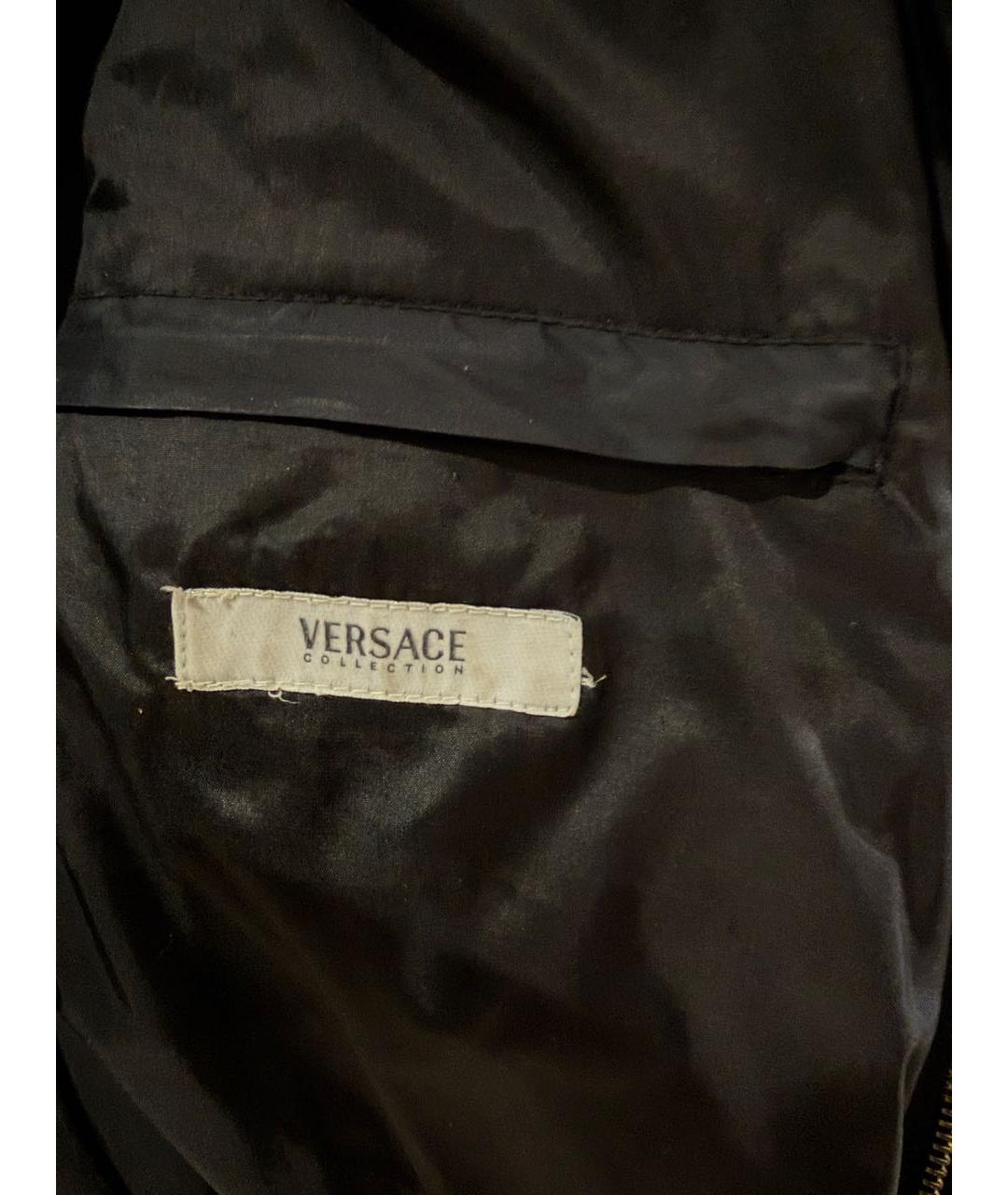 VERSACE COLLECTION Черный полиэстеровый пуховик, фото 3