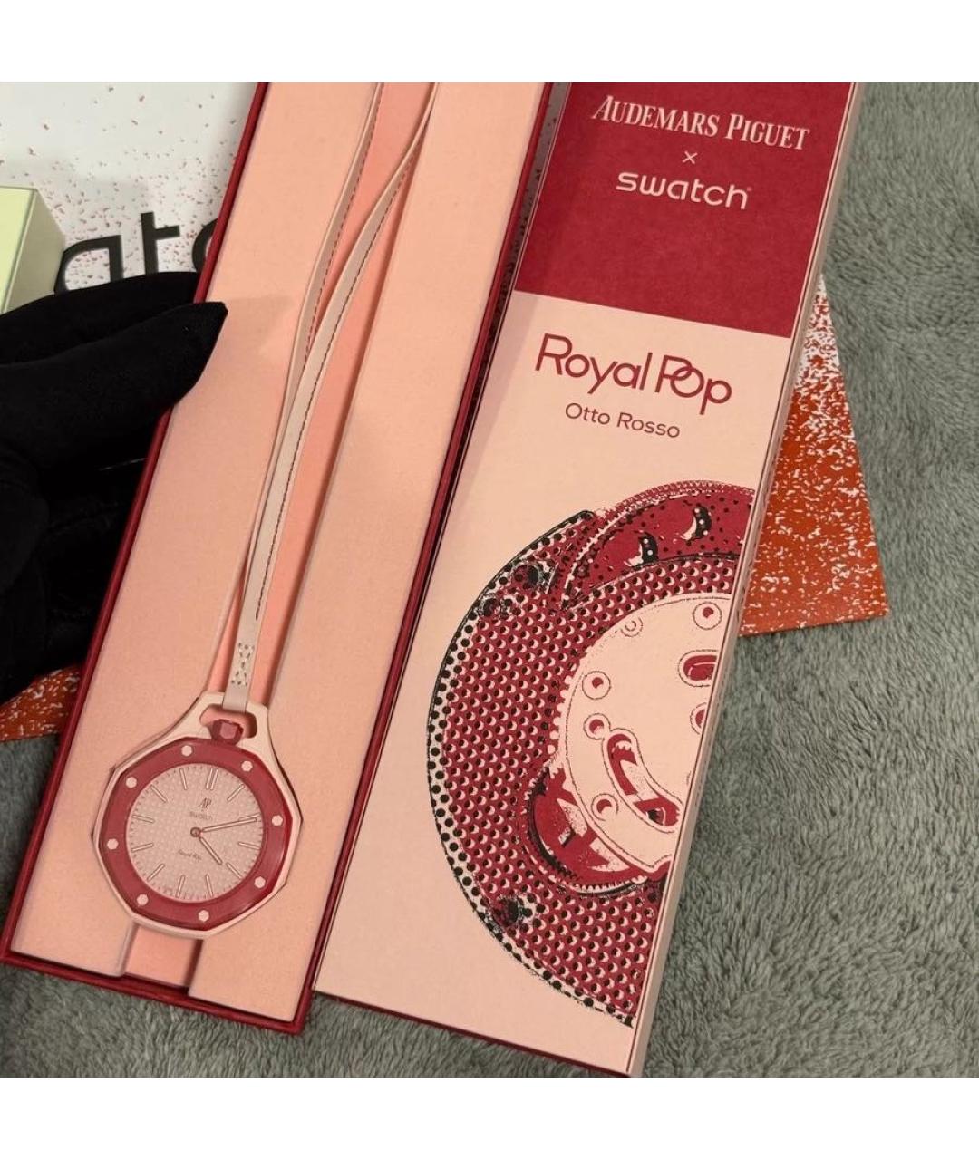 Swatch Розовые часы, фото 4