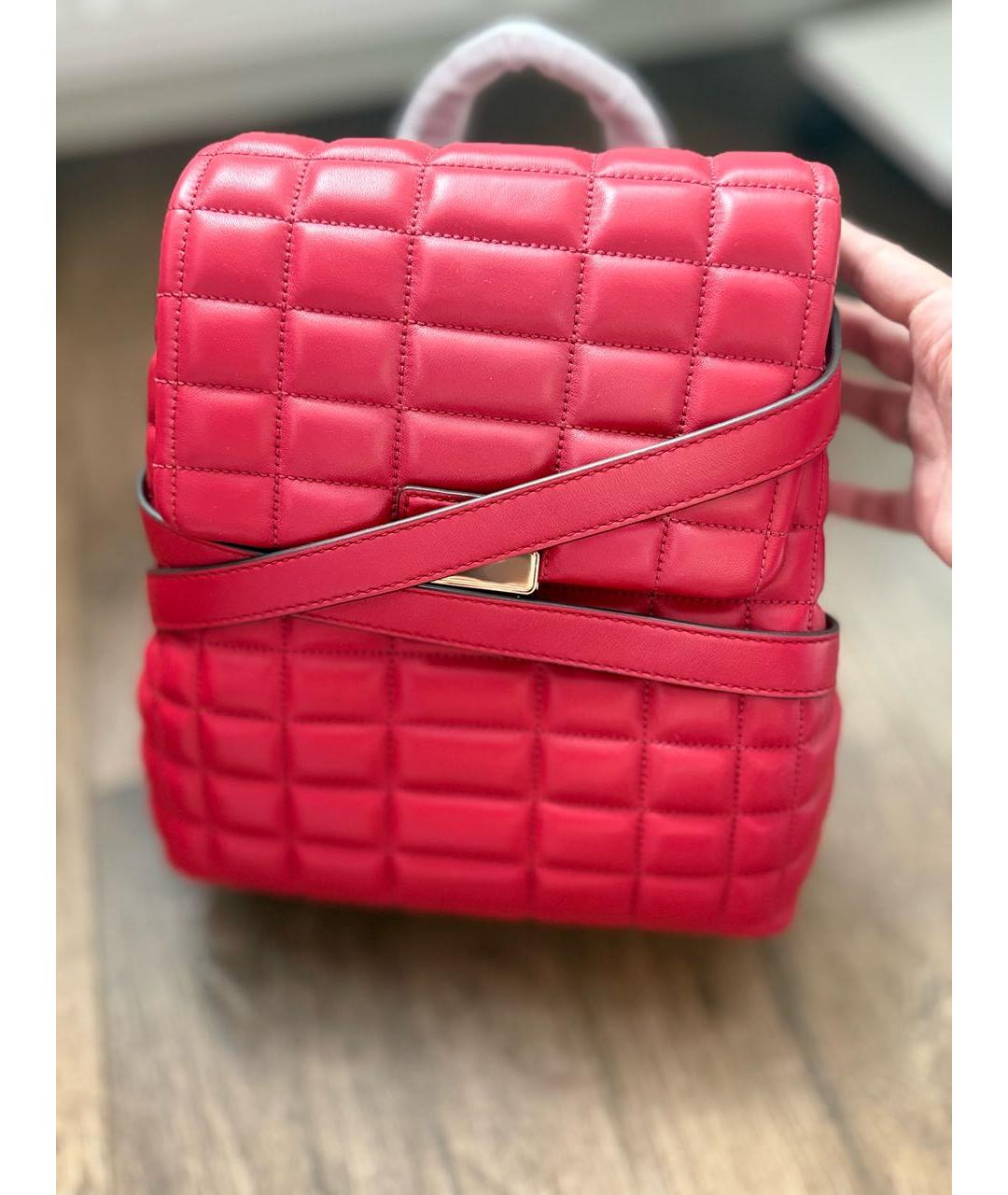 MICHAEL KORS Красный кожаный рюкзак, фото 7