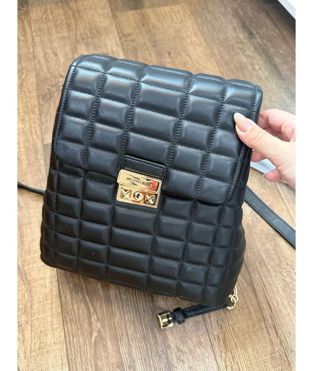 MICHAEL KORS Черный кожаный рюкзак, фото 7