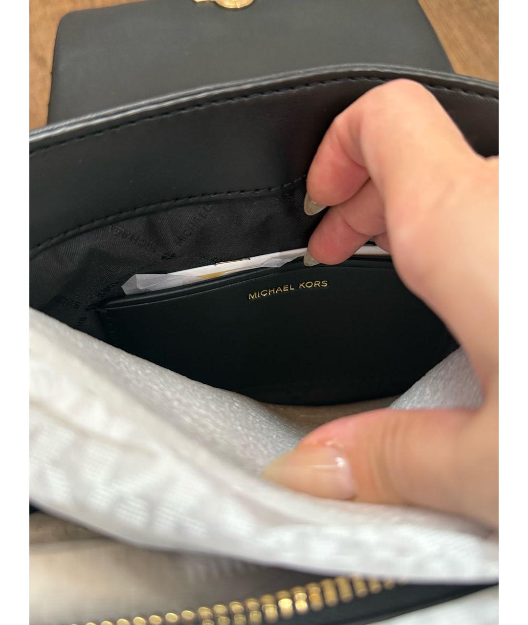 MICHAEL KORS Черный кожаный рюкзак, фото 4