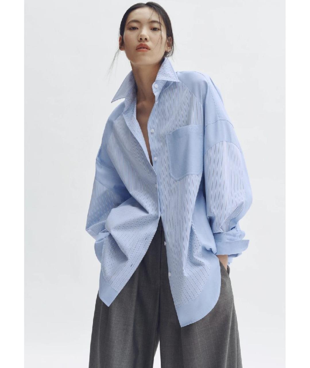 STELLA MCCARTNEY Голубая хлопковая рубашка, фото 2