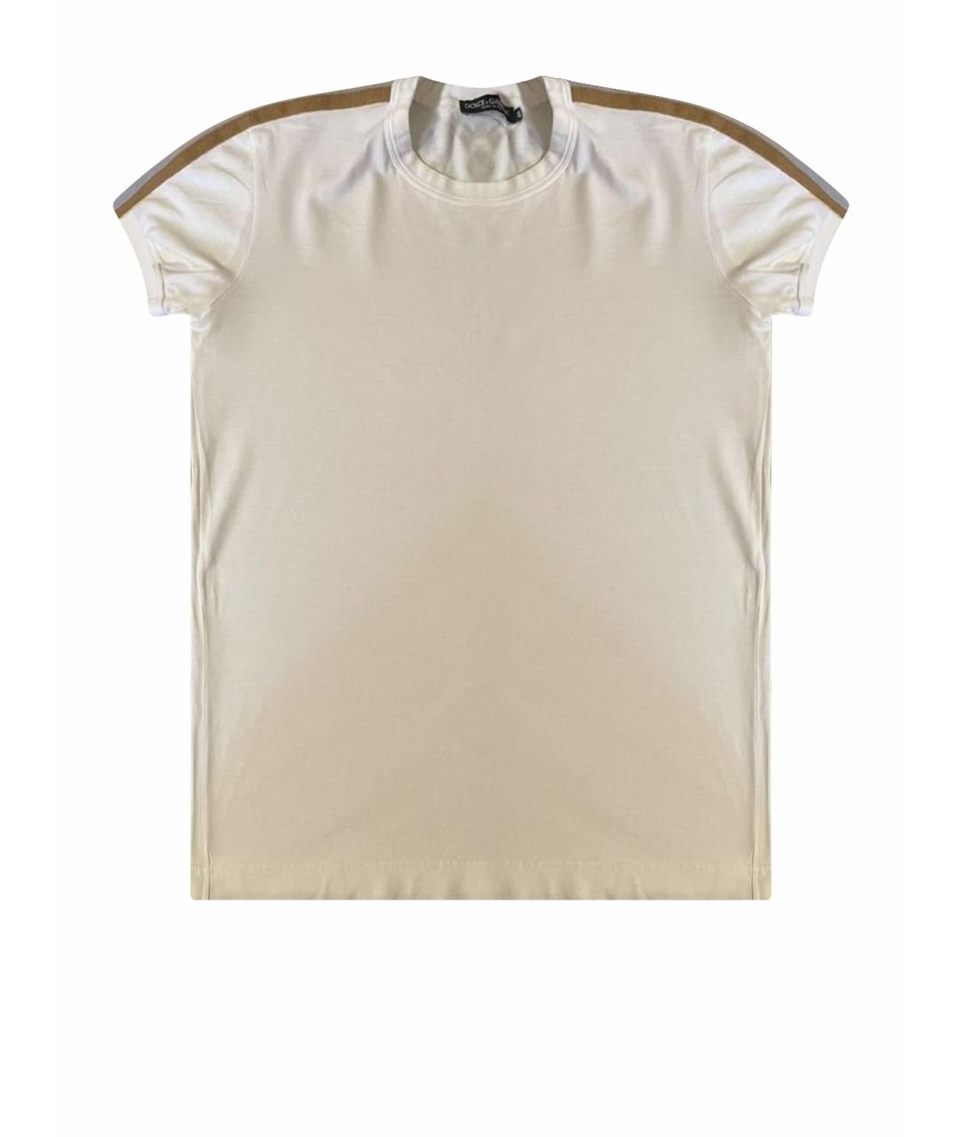 DOLCE&GABBANA Белая хлопковая футболка, фото 1