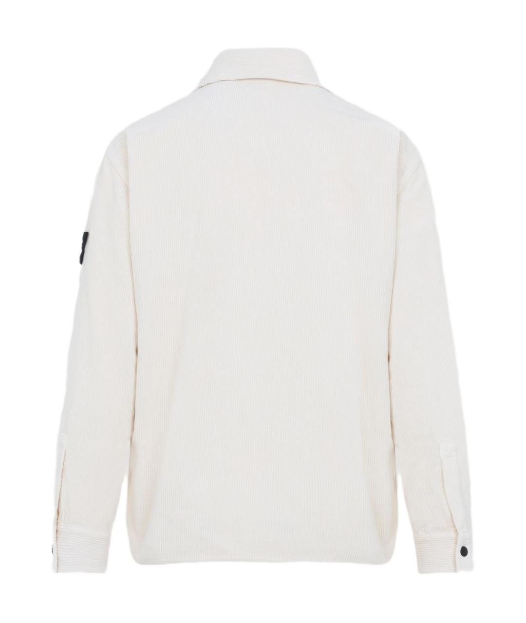 STONE ISLAND Белая хлопковая кэжуал рубашка, фото 2