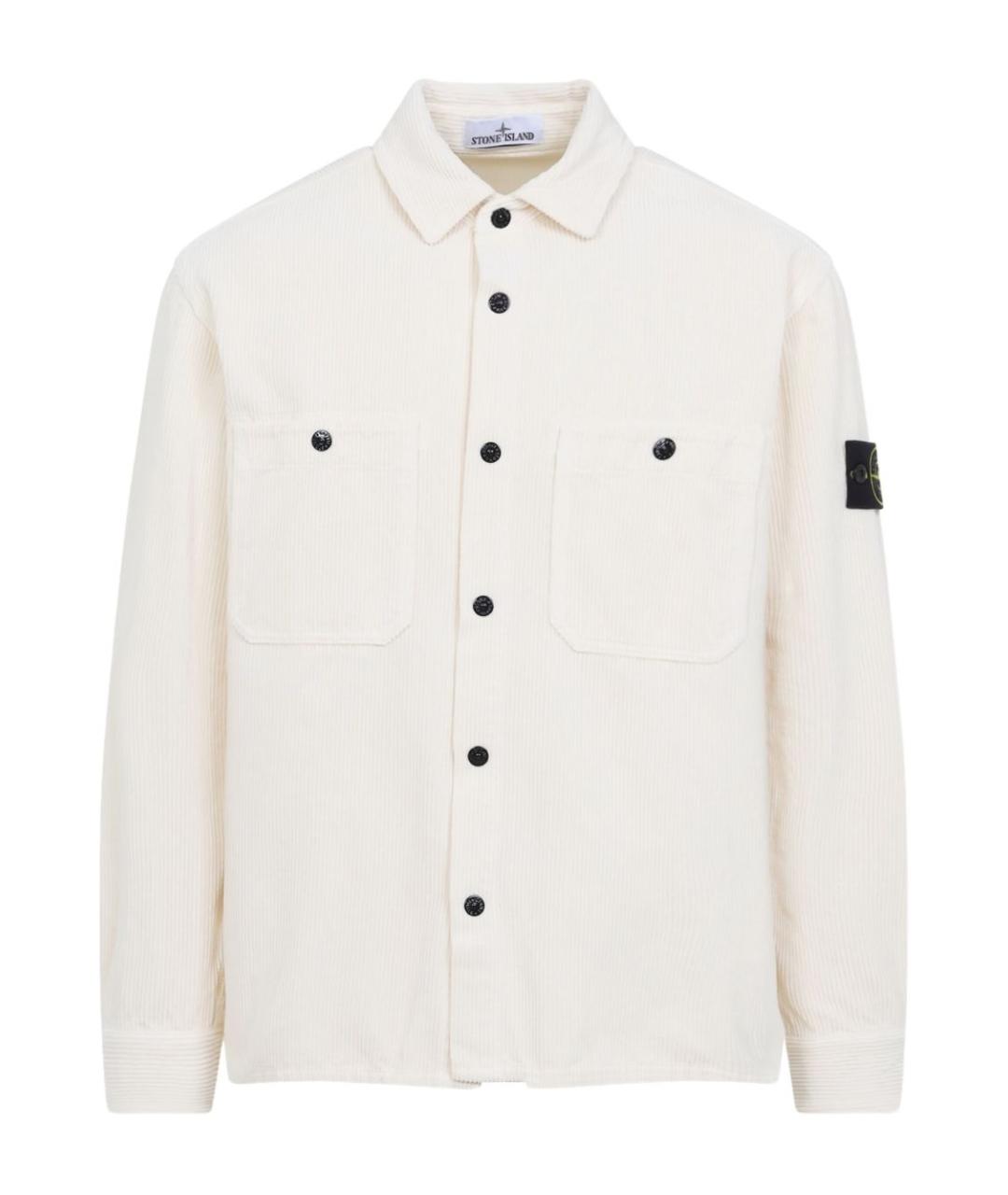 STONE ISLAND Белая хлопковая кэжуал рубашка, фото 1