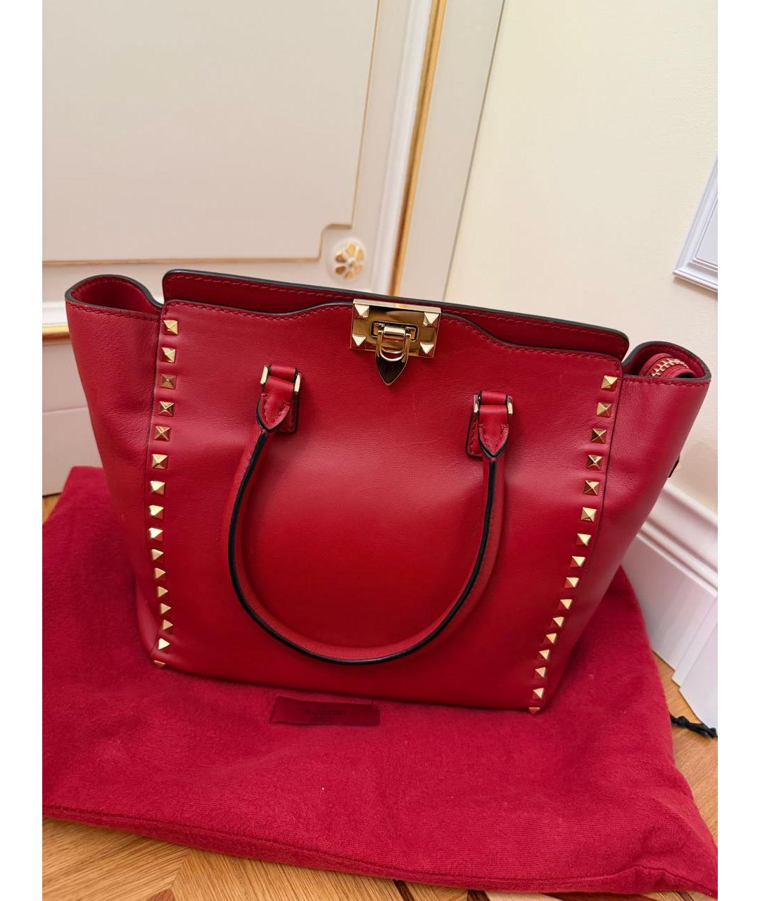 VALENTINO Красная сумка тоут из искусственной кожи, фото 2