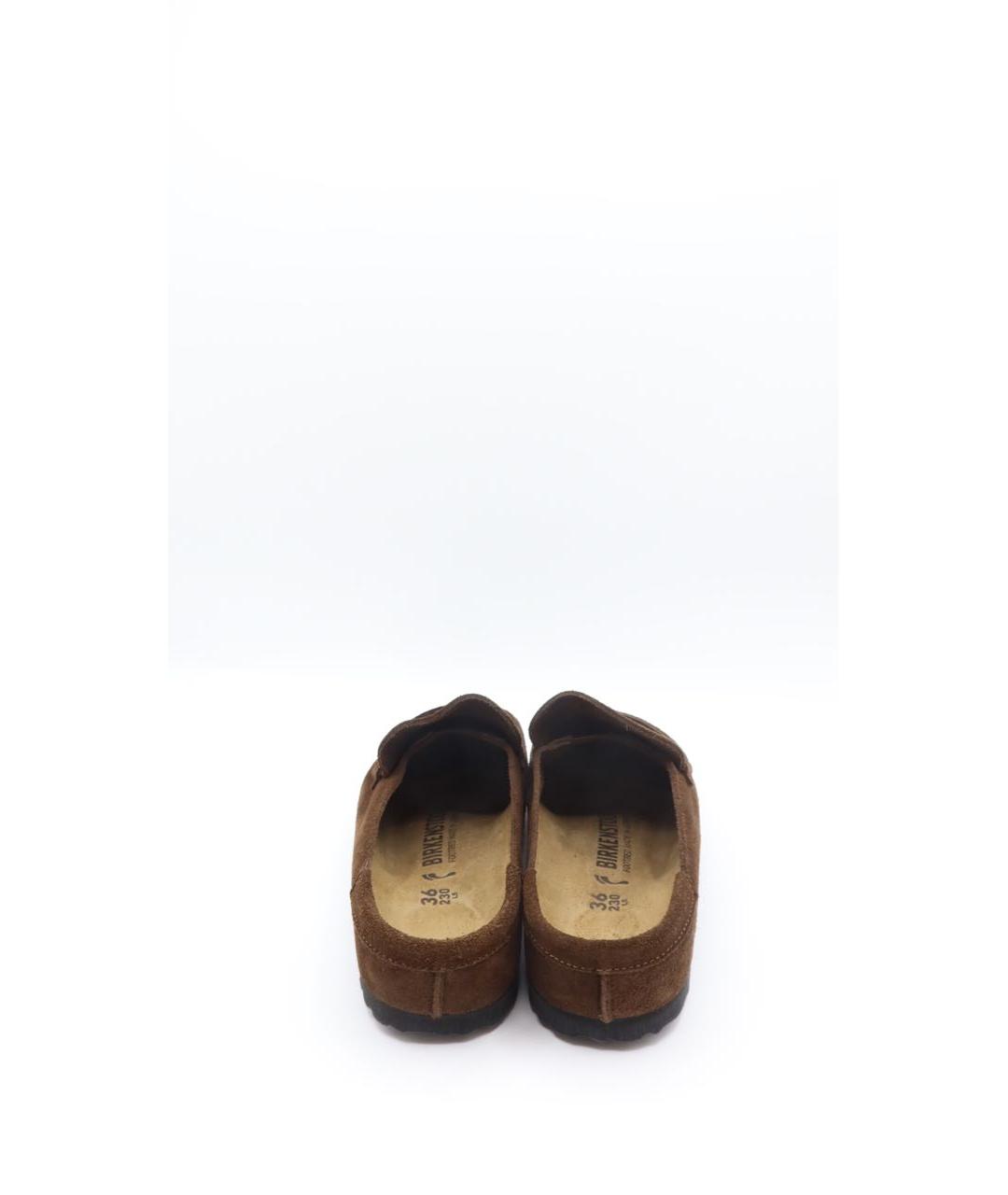 BIRKENSTOCK Коричневые замшевые сабо, фото 5