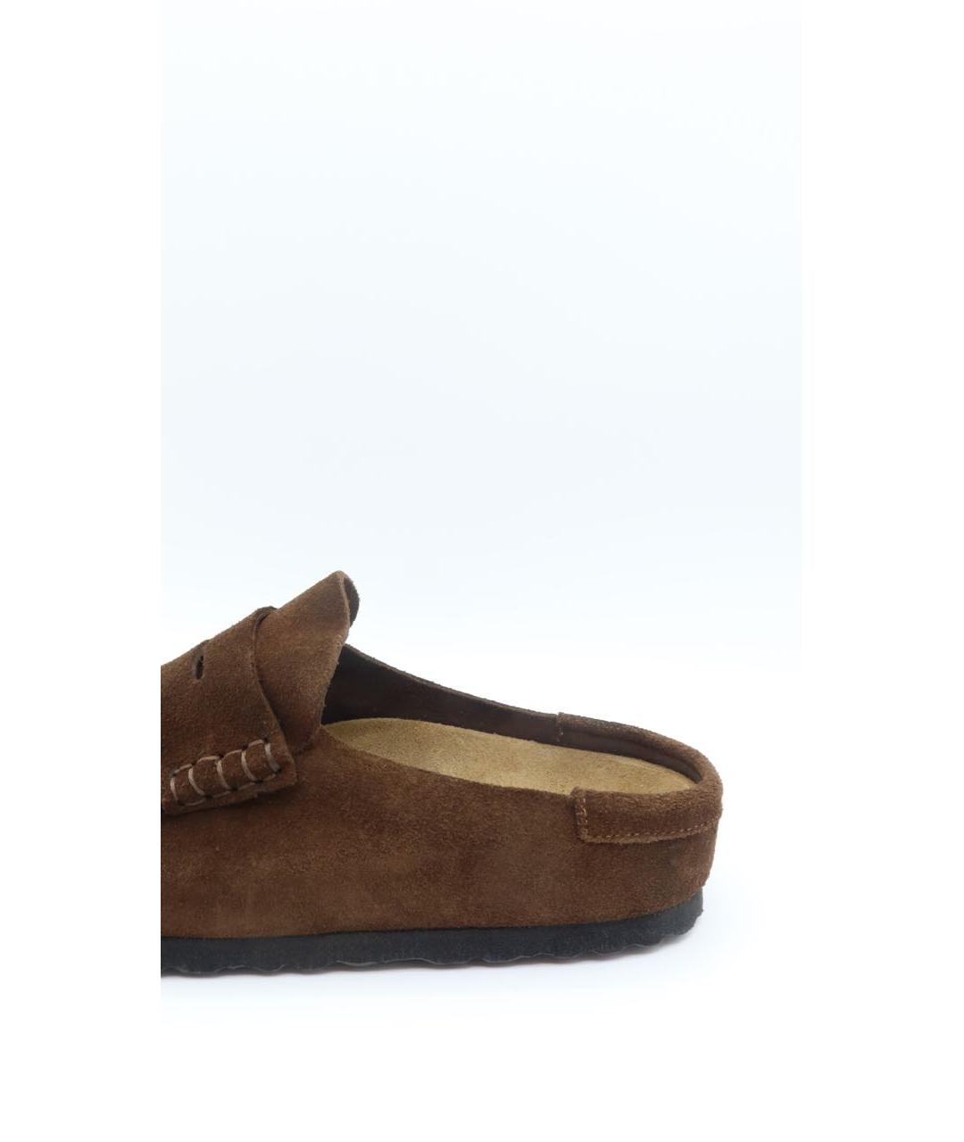 BIRKENSTOCK Коричневые замшевые сабо, фото 4