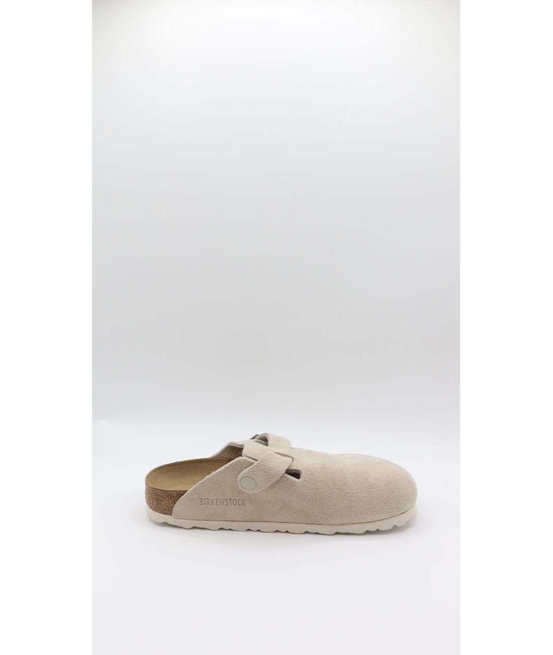 BIRKENSTOCK Бежевые замшевые сабо, фото 7