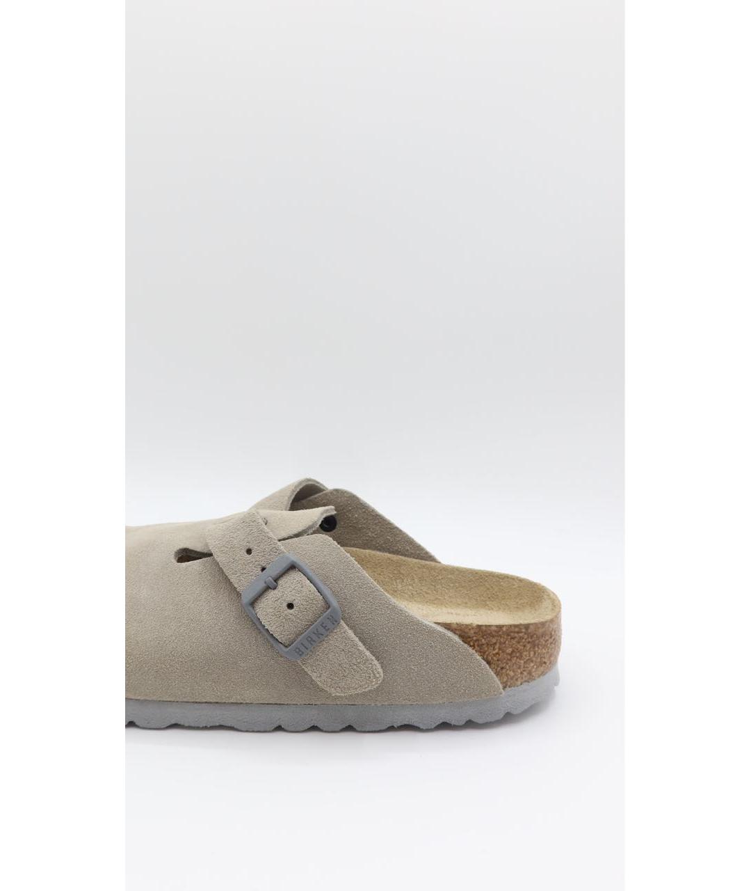 BIRKENSTOCK Серые замшевые сабо, фото 4