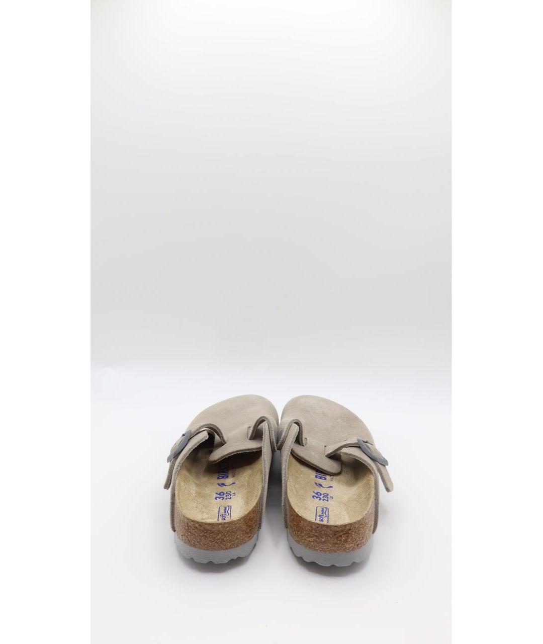 BIRKENSTOCK Серые замшевые сабо, фото 5