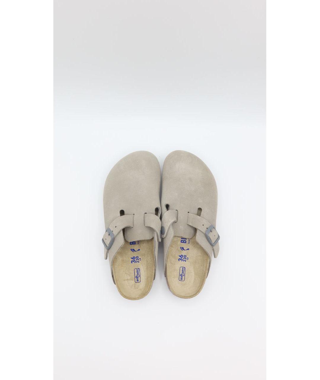 BIRKENSTOCK Серые замшевые сандалии, фото 6