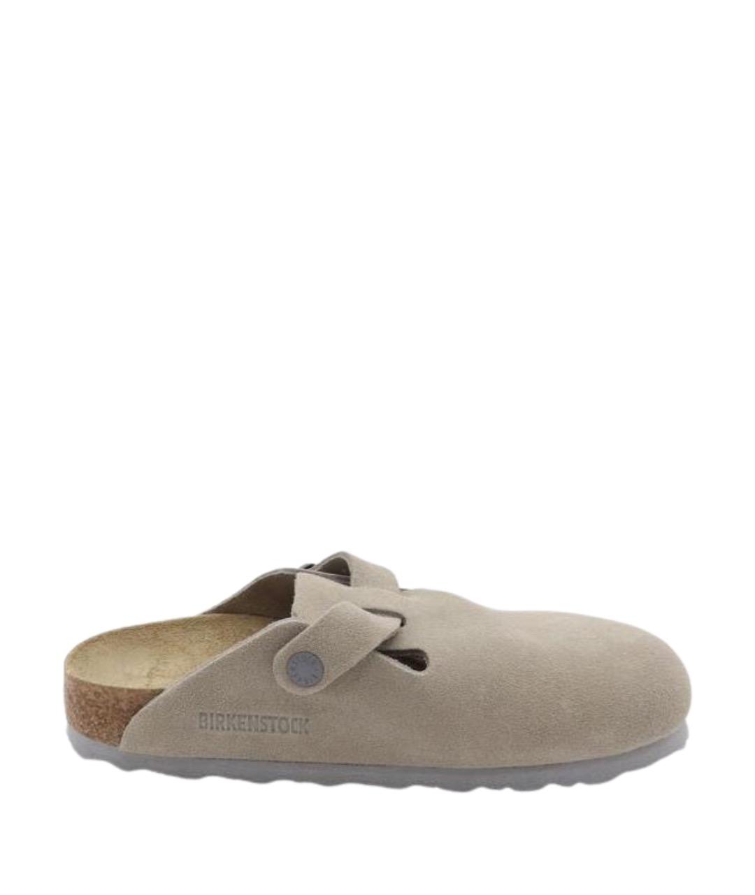 BIRKENSTOCK Серые замшевые сандалии, фото 1