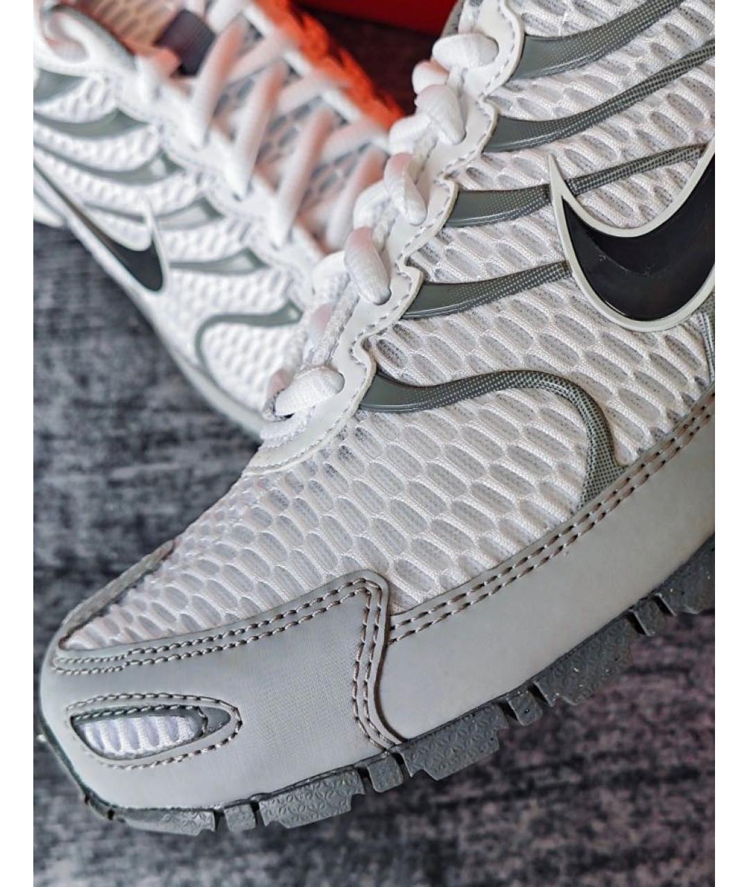 NIKE Белые текстильные низкие кроссовки / кеды, фото 7