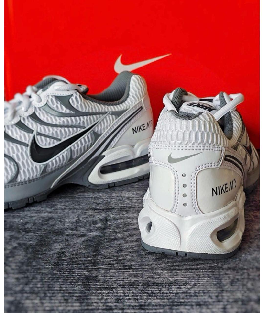 NIKE Белые текстильные низкие кроссовки / кеды, фото 8