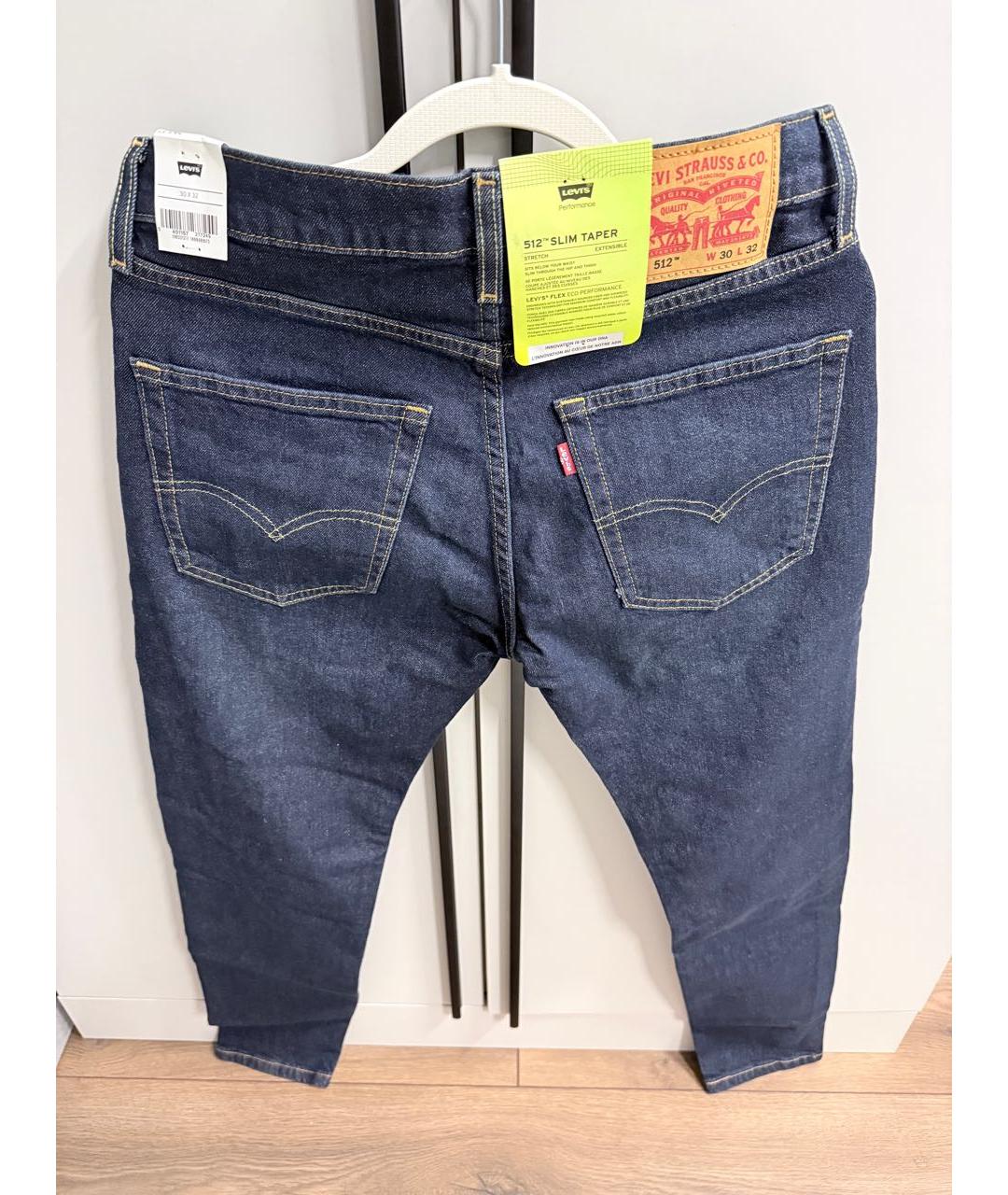 LEVI'S Темно-синие хлопковые джинсы скинни, фото 5
