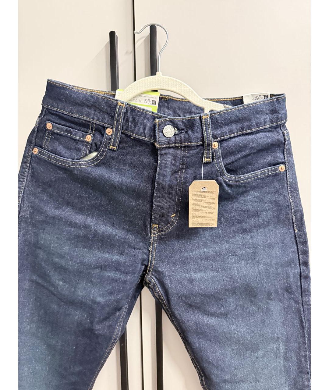 LEVI'S Темно-синие хлопковые джинсы скинни, фото 8