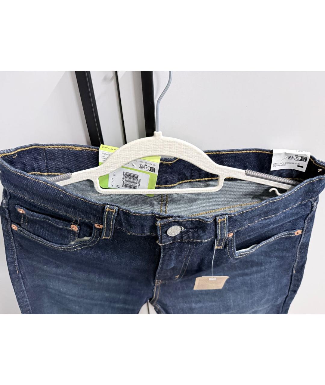 LEVI'S Темно-синие хлопковые джинсы скинни, фото 3