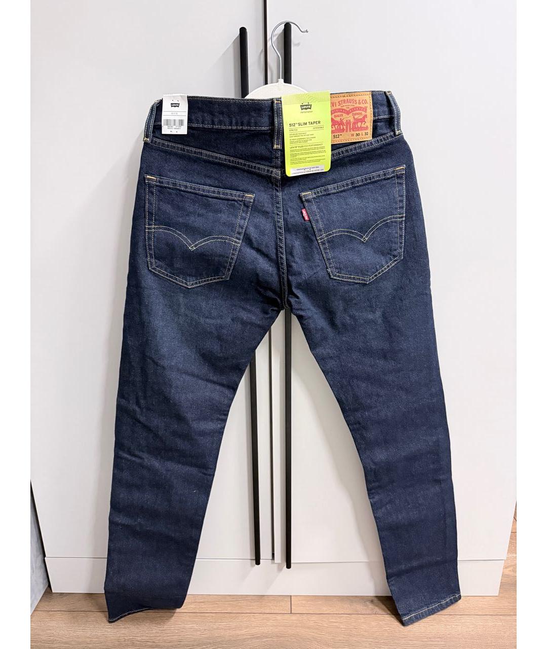 LEVI'S Темно-синие хлопковые джинсы скинни, фото 2