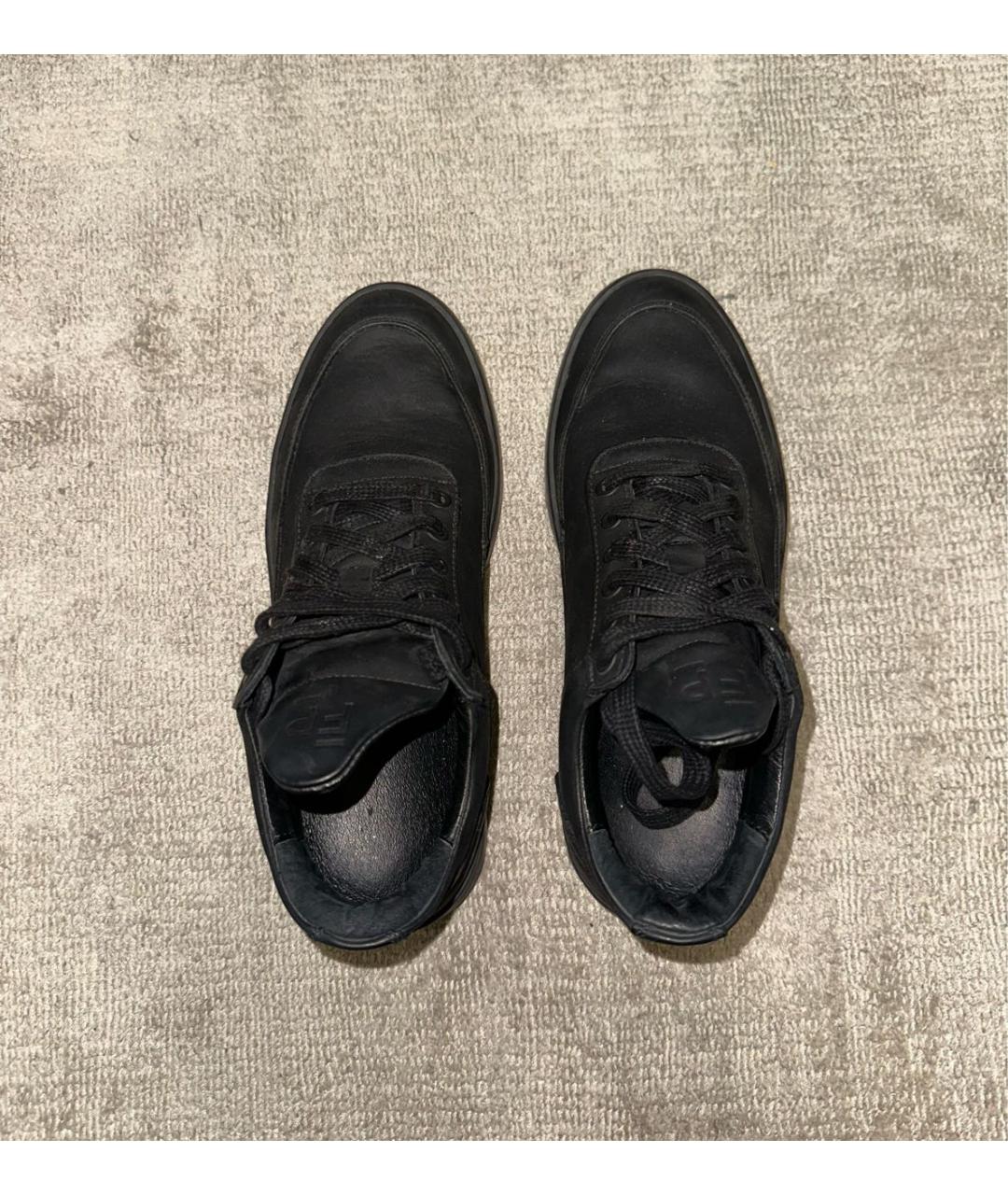 Filling pieces Черные кожаные низкие кроссовки / кеды, фото 2