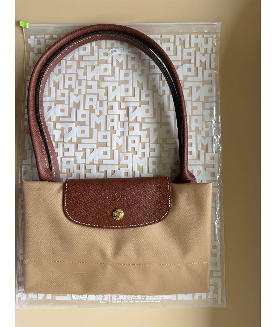 LONGCHAMP Бежевая сумка тоут, фото 3