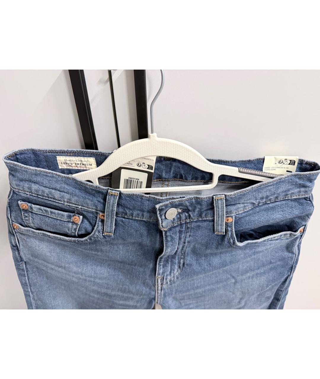 LEVI'S Синие хлопковые джинсы скинни, фото 3