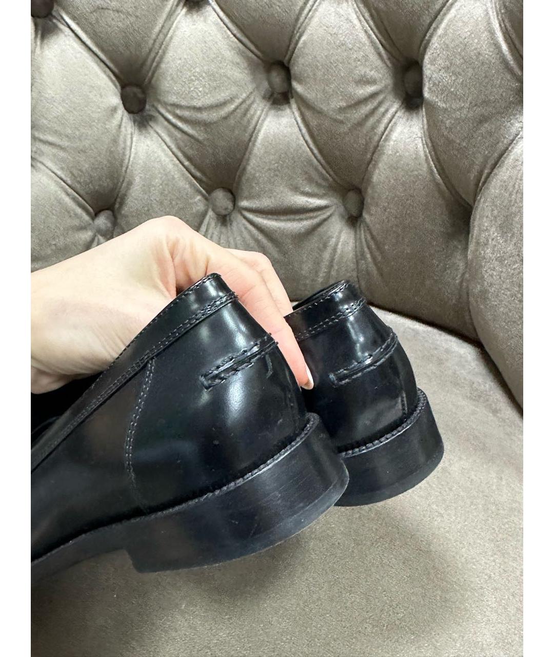 CHANEL Черные кожаные лоферы, фото 4