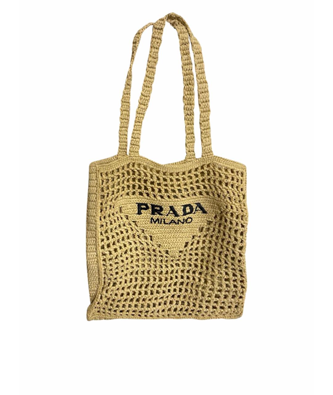 PRADA Бежевая пляжная сумка, фото 1