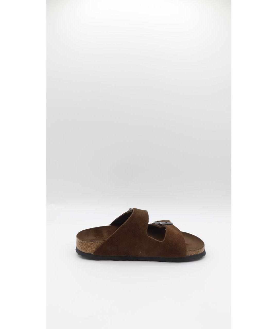 BIRKENSTOCK Коричневые замшевые сандалии, фото 7