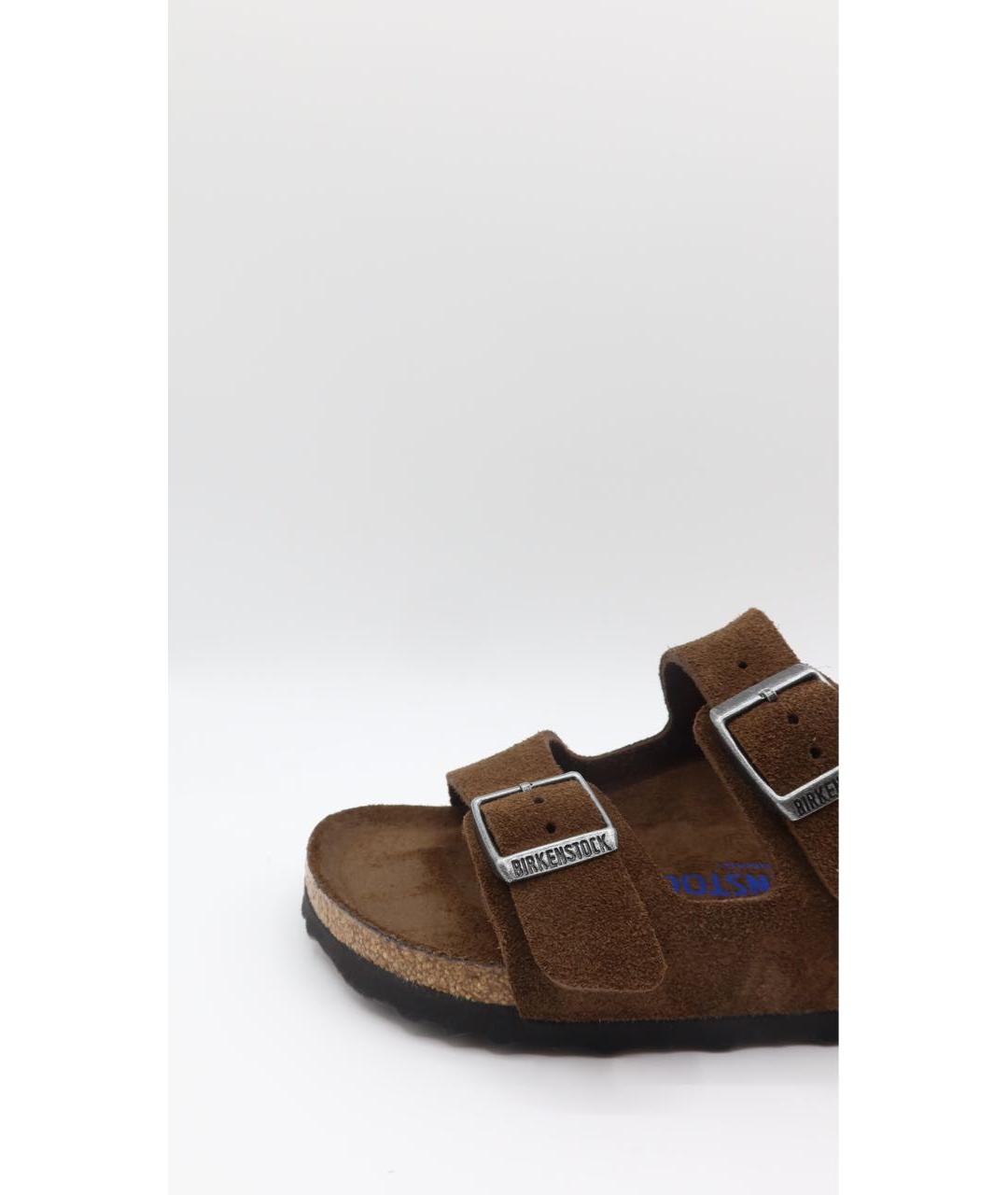 BIRKENSTOCK Коричневые замшевые сандалии, фото 5