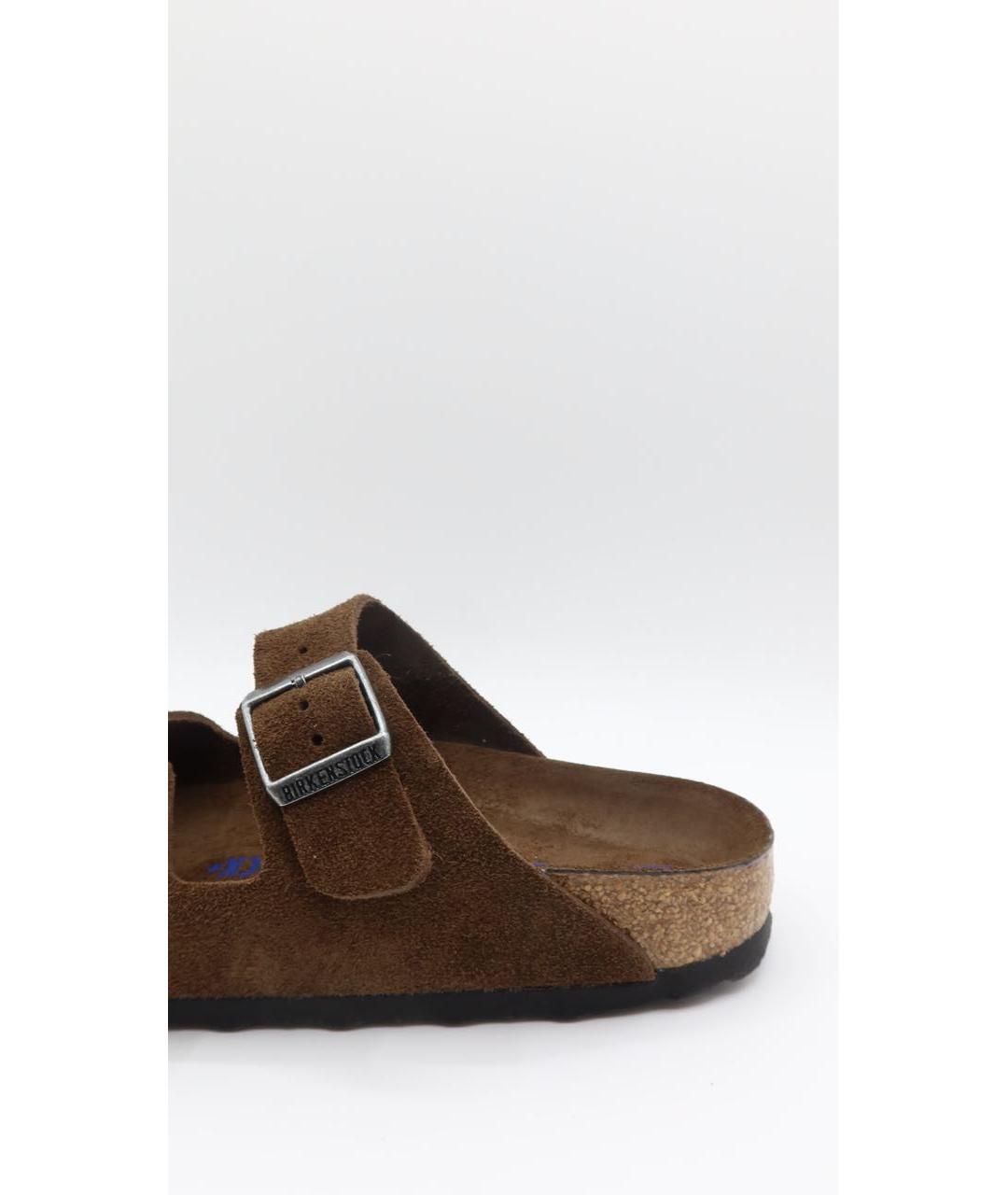 BIRKENSTOCK Коричневые замшевые сандалии, фото 6