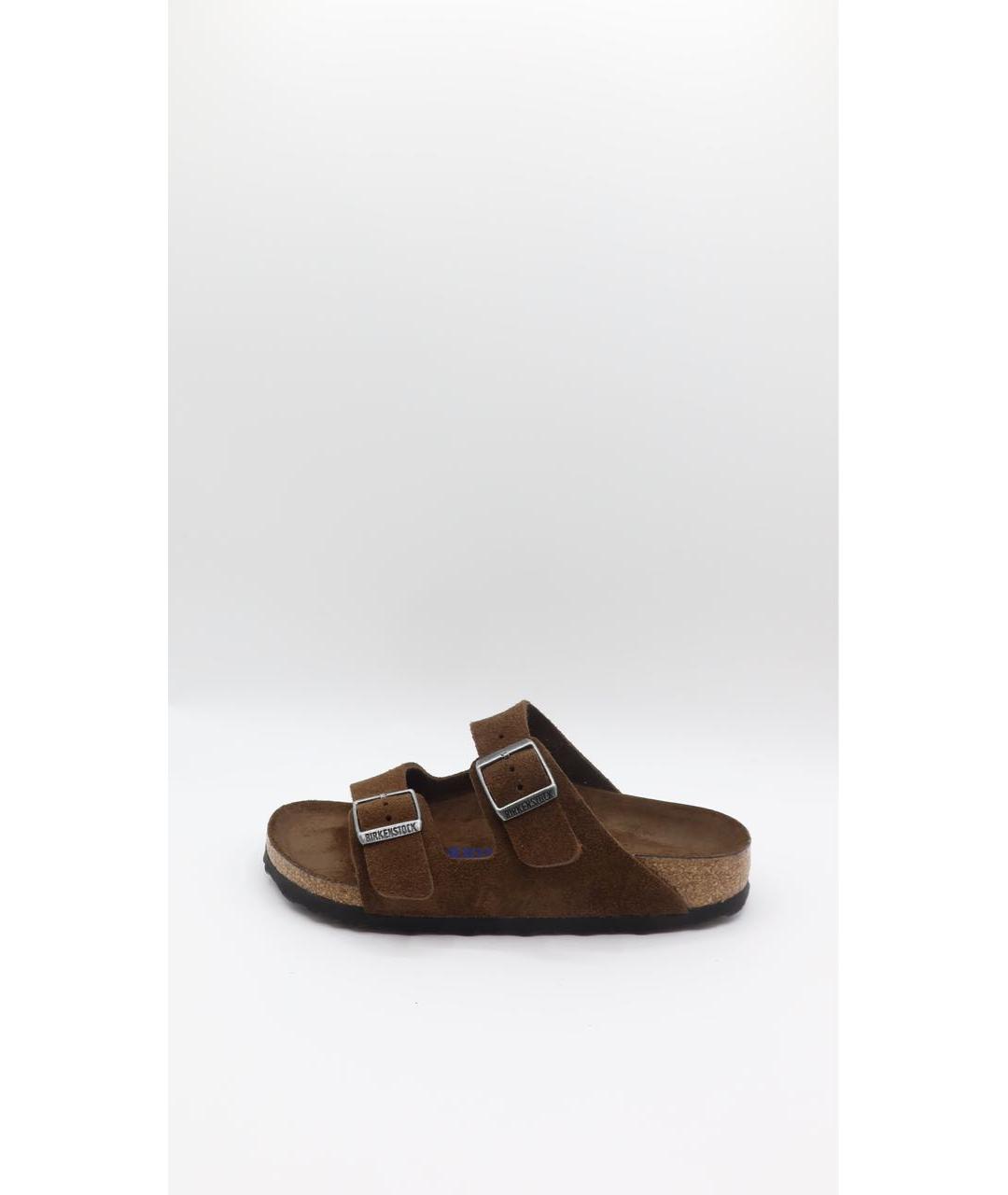 BIRKENSTOCK Коричневые замшевые сандалии, фото 4